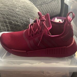 Adidas Burgundy Athletic Shoes